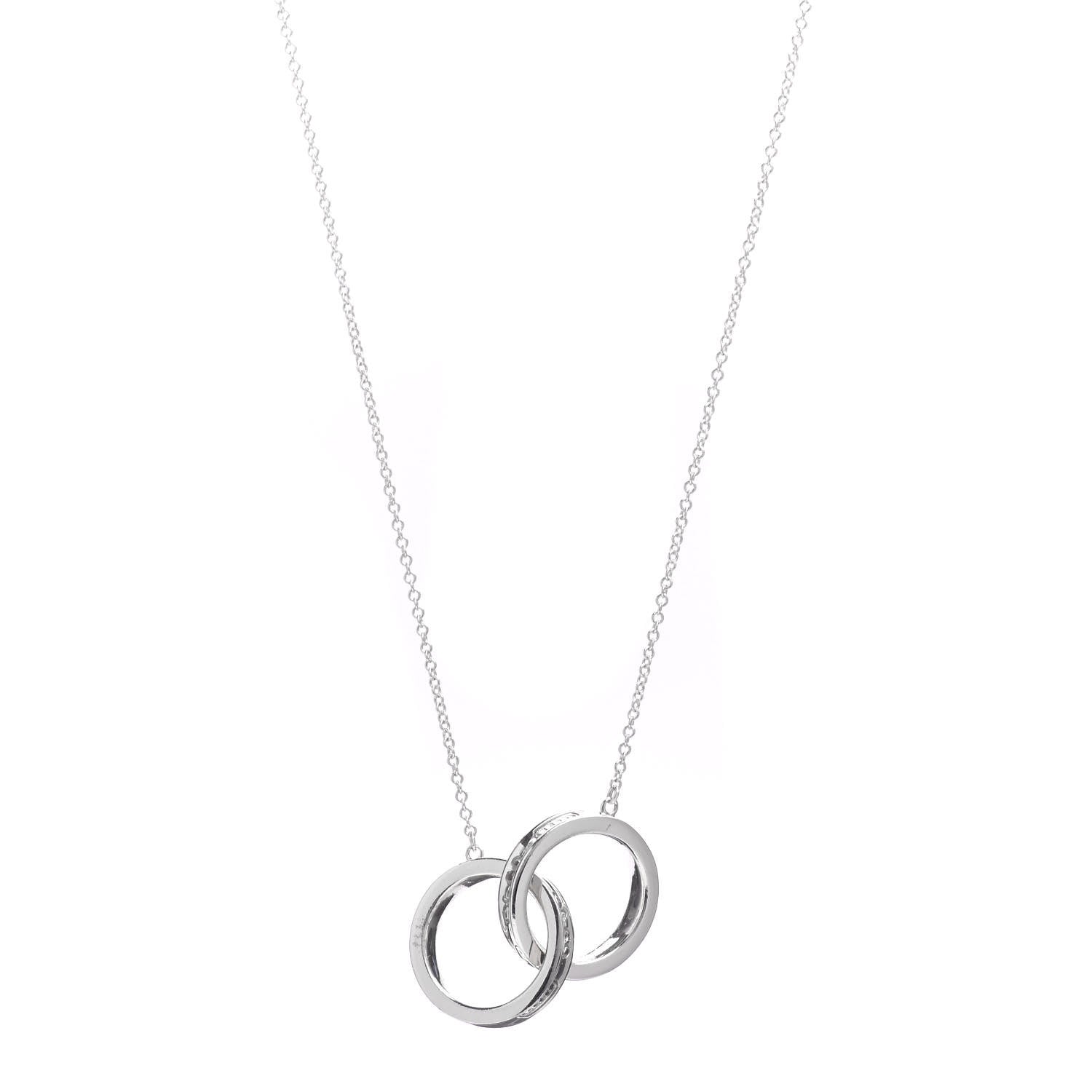 Tiffany Sterling Silver 1837 Interlocking Circles Pendant Necklace 1 of 5