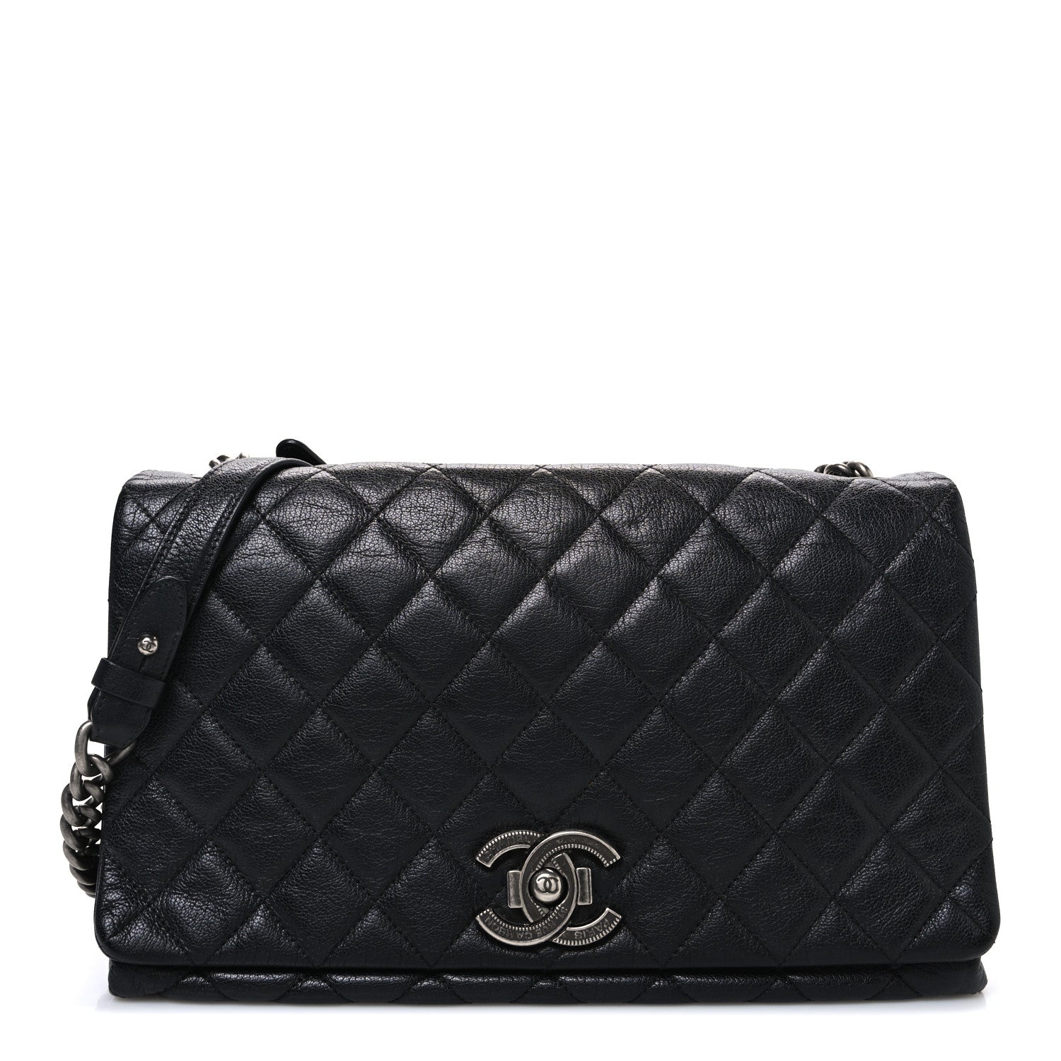 Chanel Metallic Goatskin Large City Rock Flap Black 1762500