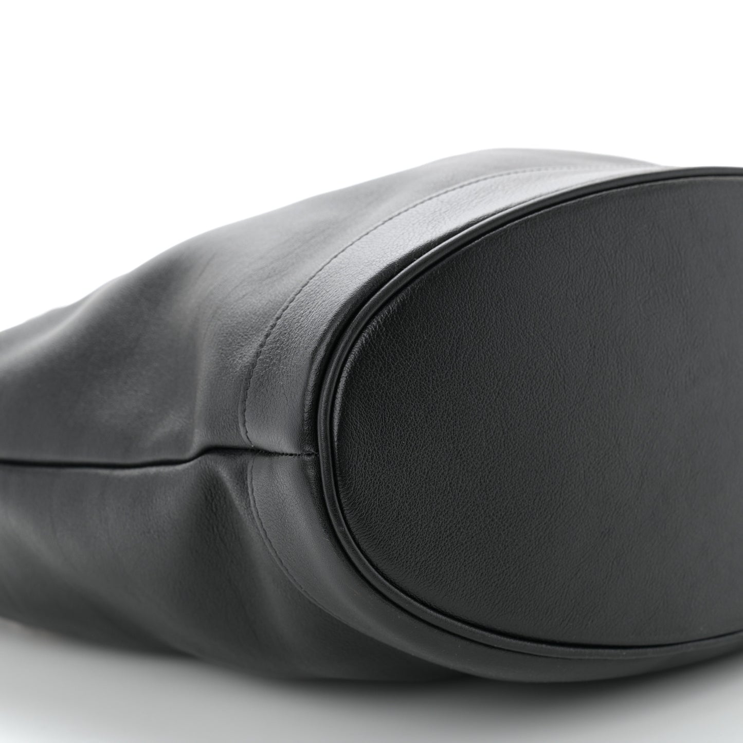 Calfskin Medium Diana Round Tote Bag Black Grey