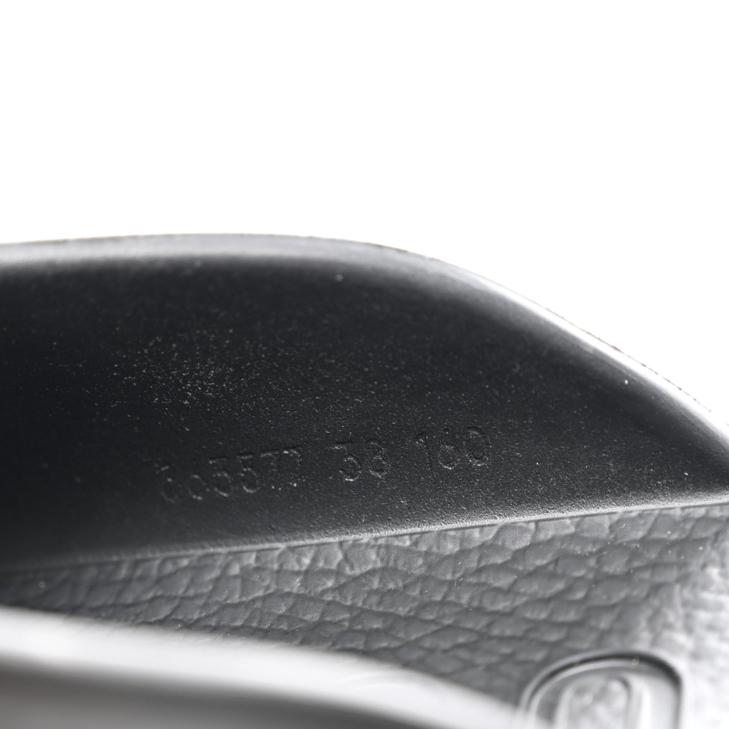 Rubber GG Monogram Perforated Elea Platform 55mm Lug Sole Sandals 38 Black