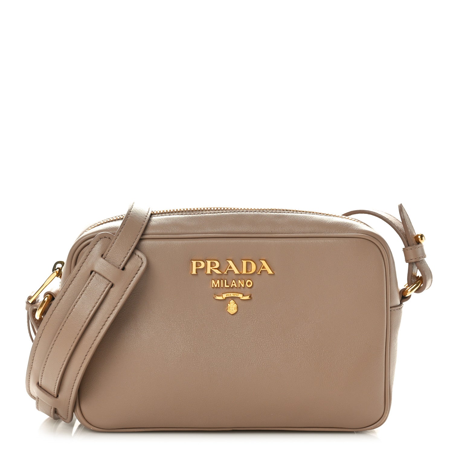 Prada Vitello Phenix Camera Bag Cammeo 1618266 – FASHIONPHILE