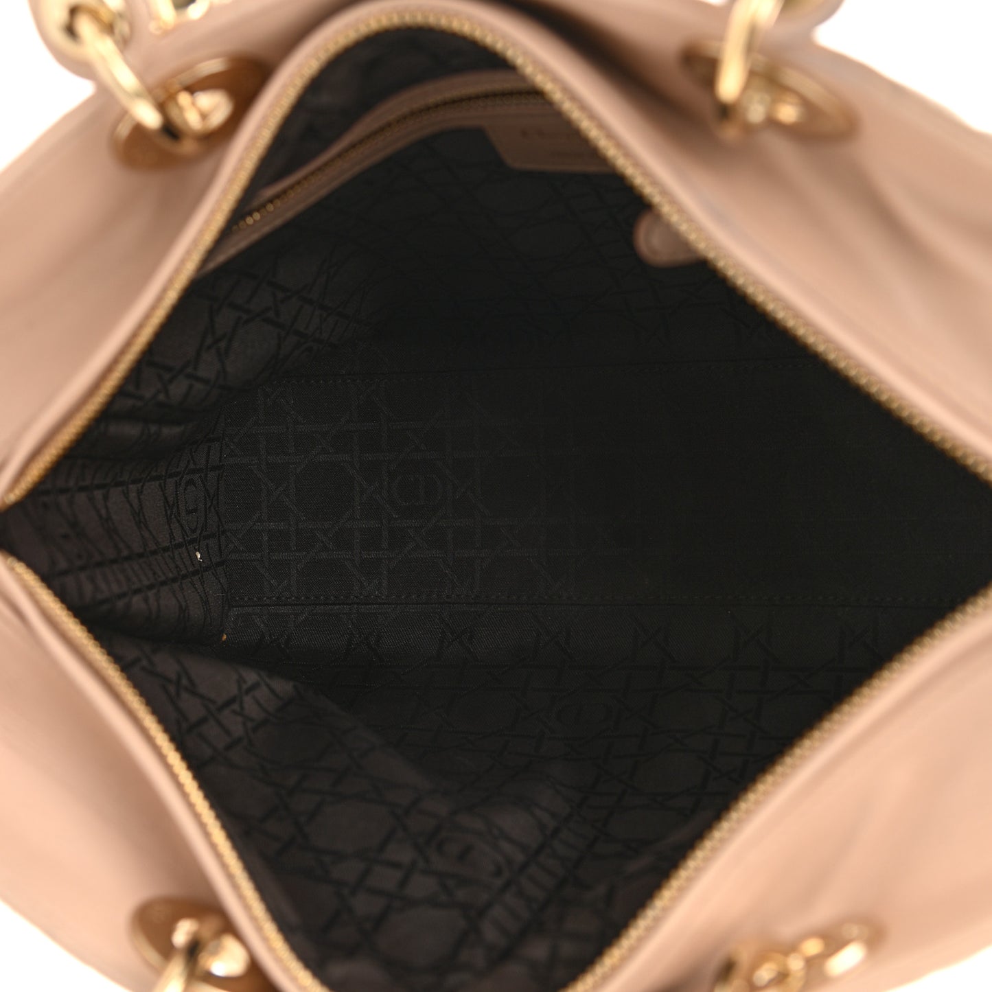 Lambskin Cannage Large Lady Dior Beige