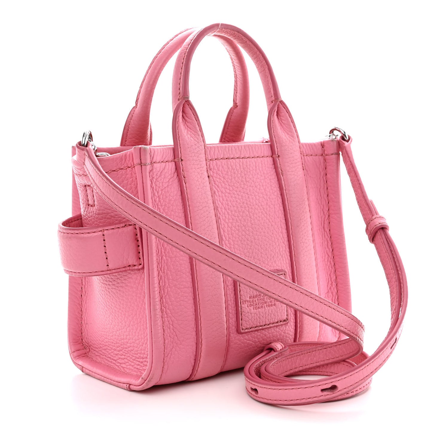 Grained Calfskin Mini The Tote Bag Candy Pink