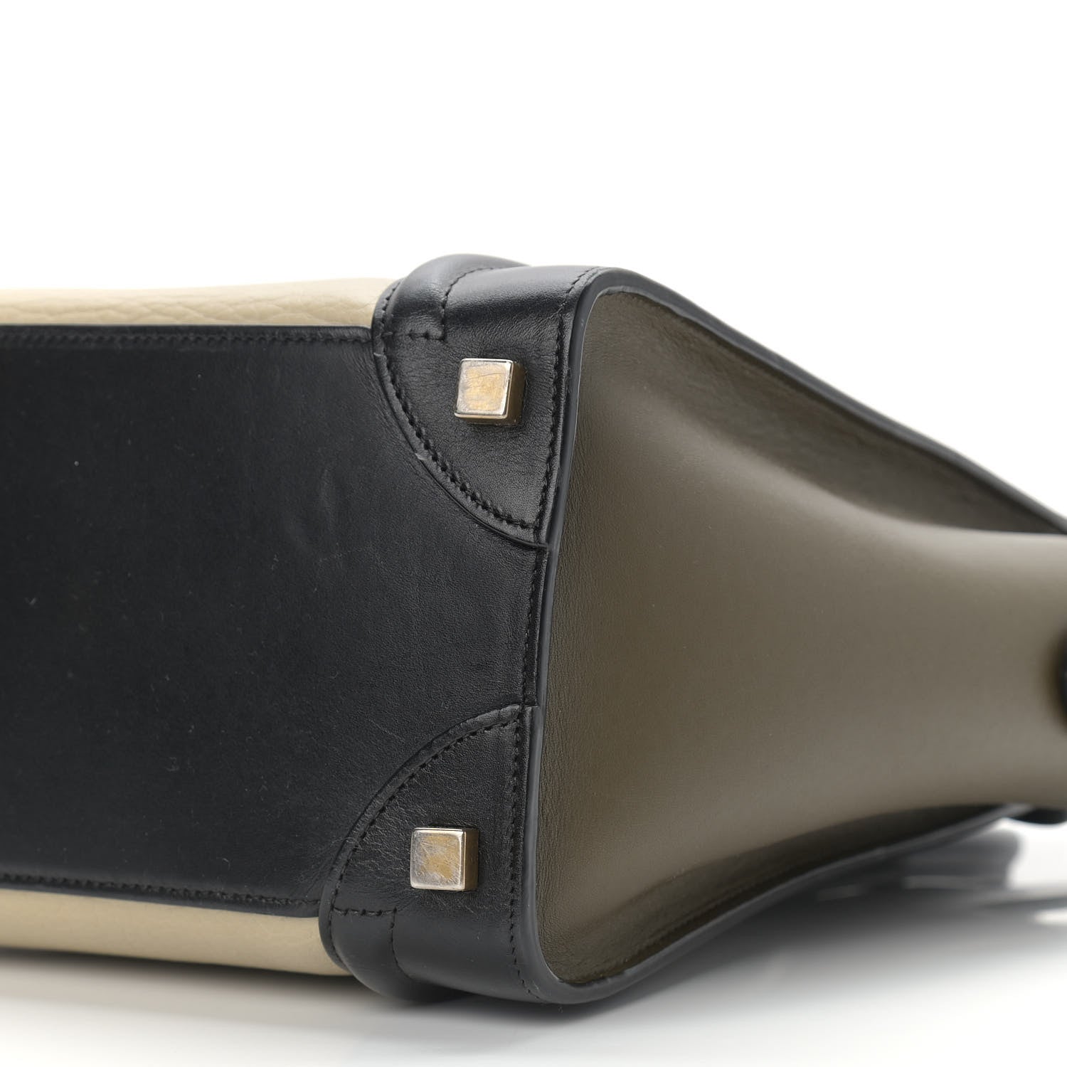 Celine Textured Calfskin Micro Tri-Color Luggage Olive 10 of 17