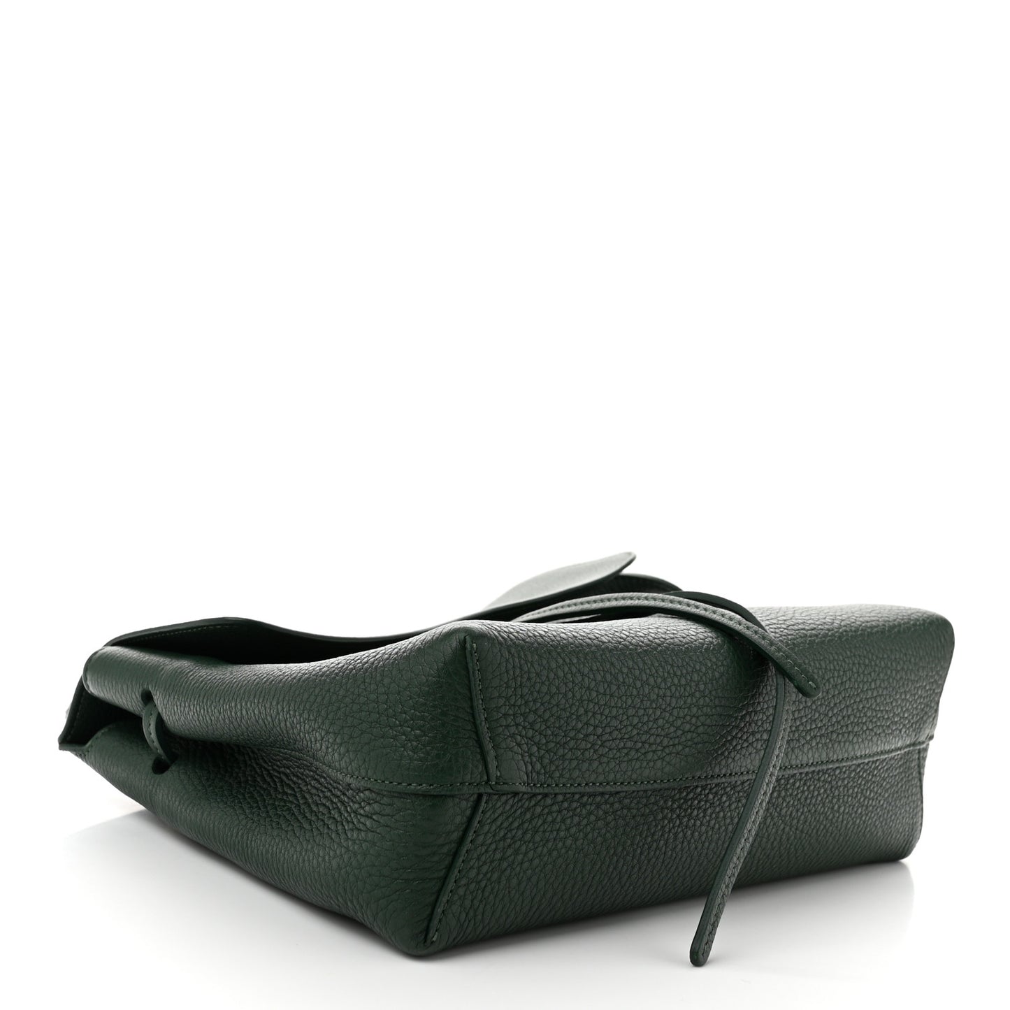 Tumbled Calfskin Mini Lady Bag Moss