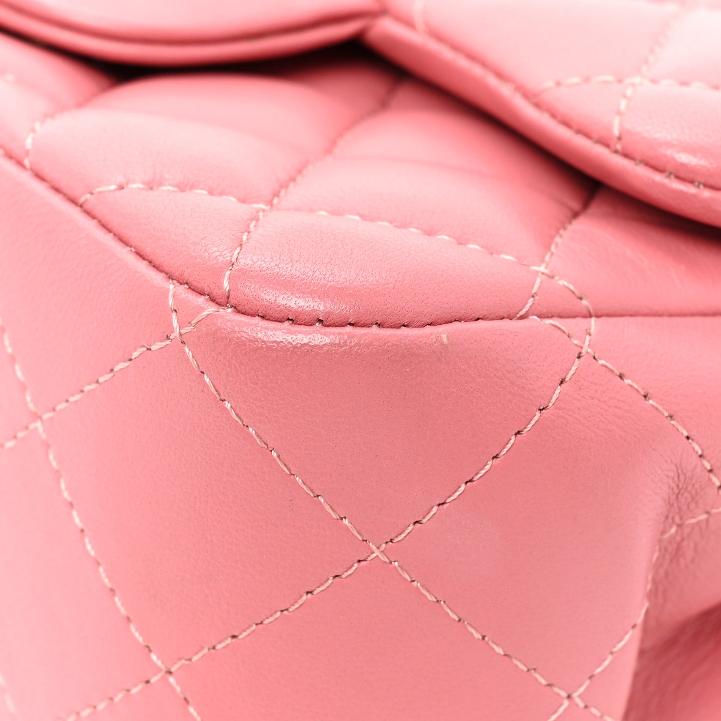 Lambskin Quilted Mini Square Flap Pink