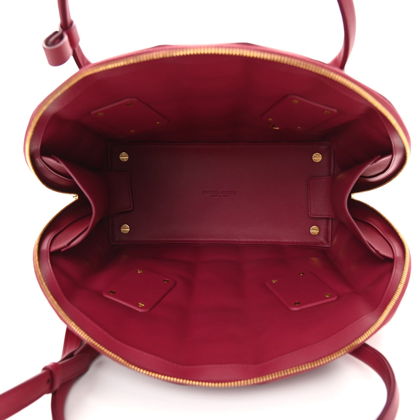 Butter Calfskin Padded Swoop Amaranto