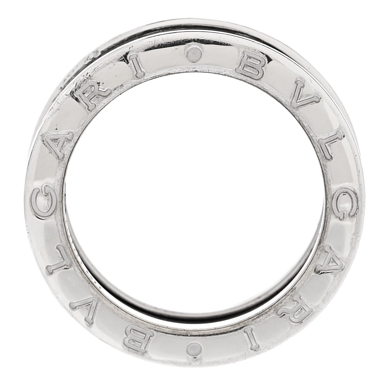 Bulgari Sterling Silver Ceramic Save The Children One-Band Ring 50 5.5 4 of 6