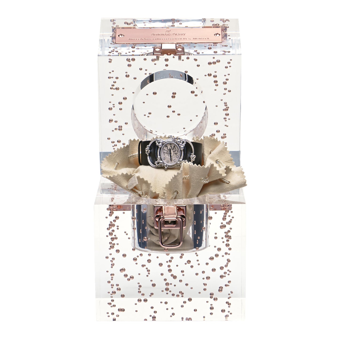 18K White Gold Satin Diamond Mother of Pearl 29mm Millenary Precieuse Manual Winding Watch 77227BC.ZZ.A 007SU.01
