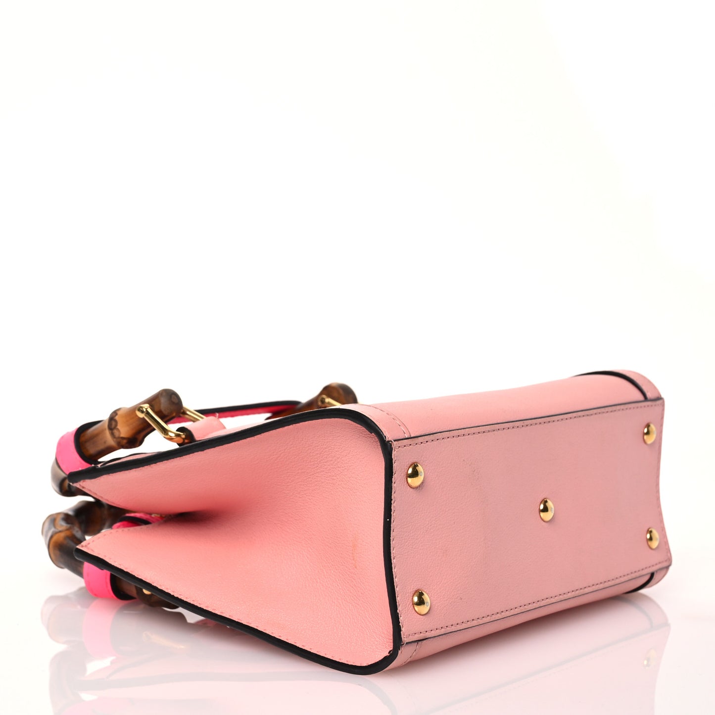 Wonka Grain Calfskin Mini Diana Tote Bag Wild Rose Fuxia Fluo