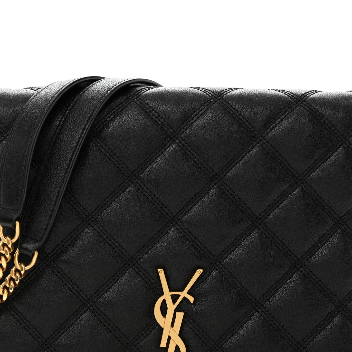 Lambskin Quilted Mini Becky Chain Bag Black