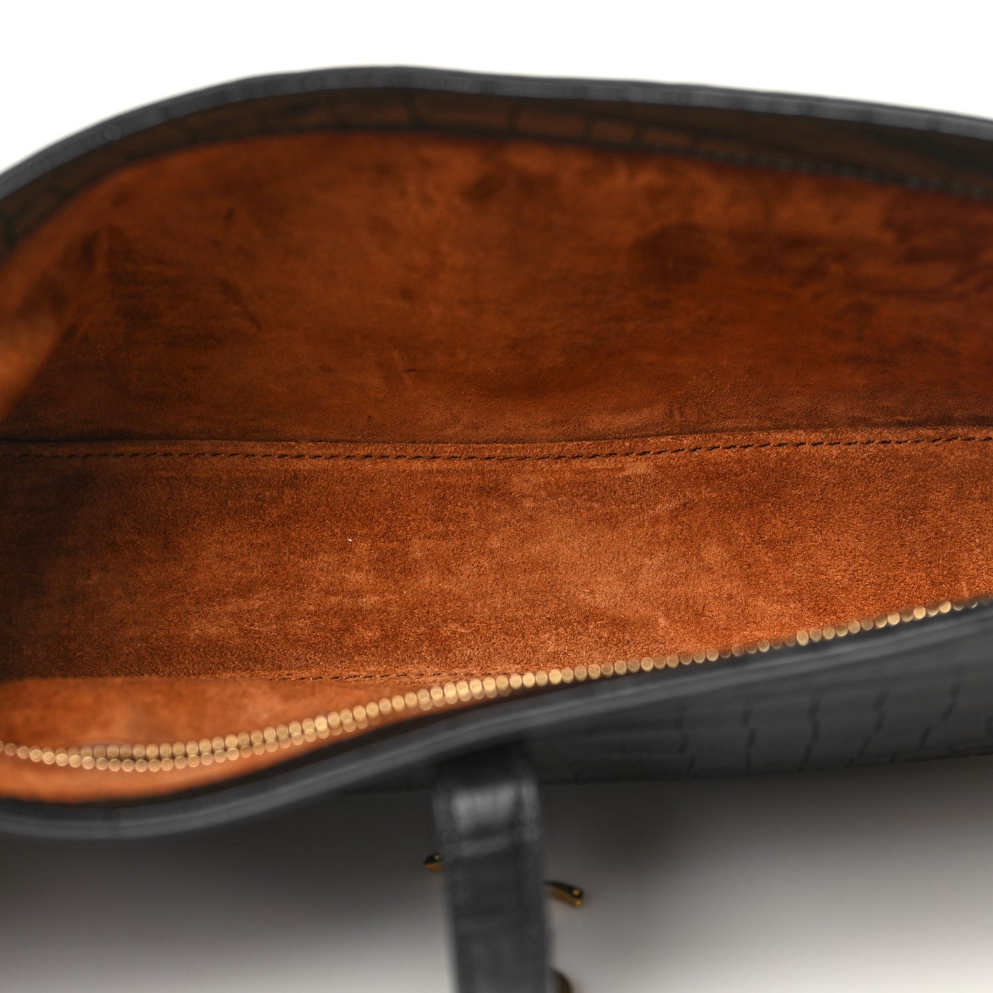 Calfskin Crocodile Embossed LE 5 A 7 Hobo Black