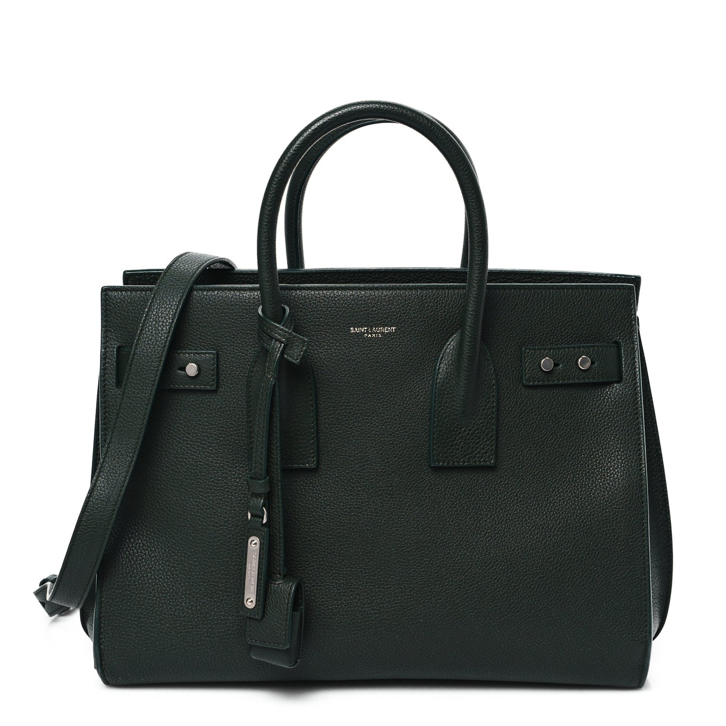 Grained Calfskin Small Supple Sac De Jour Dark Vert
