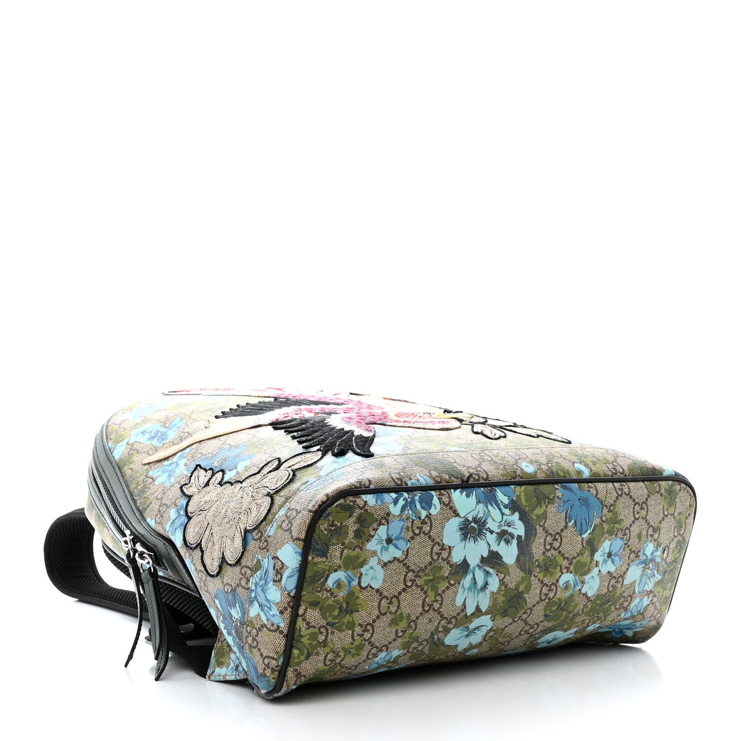 Gucci GG Supreme Monogram Blooms Bird Embroidered Dome Backpack 4 of 13