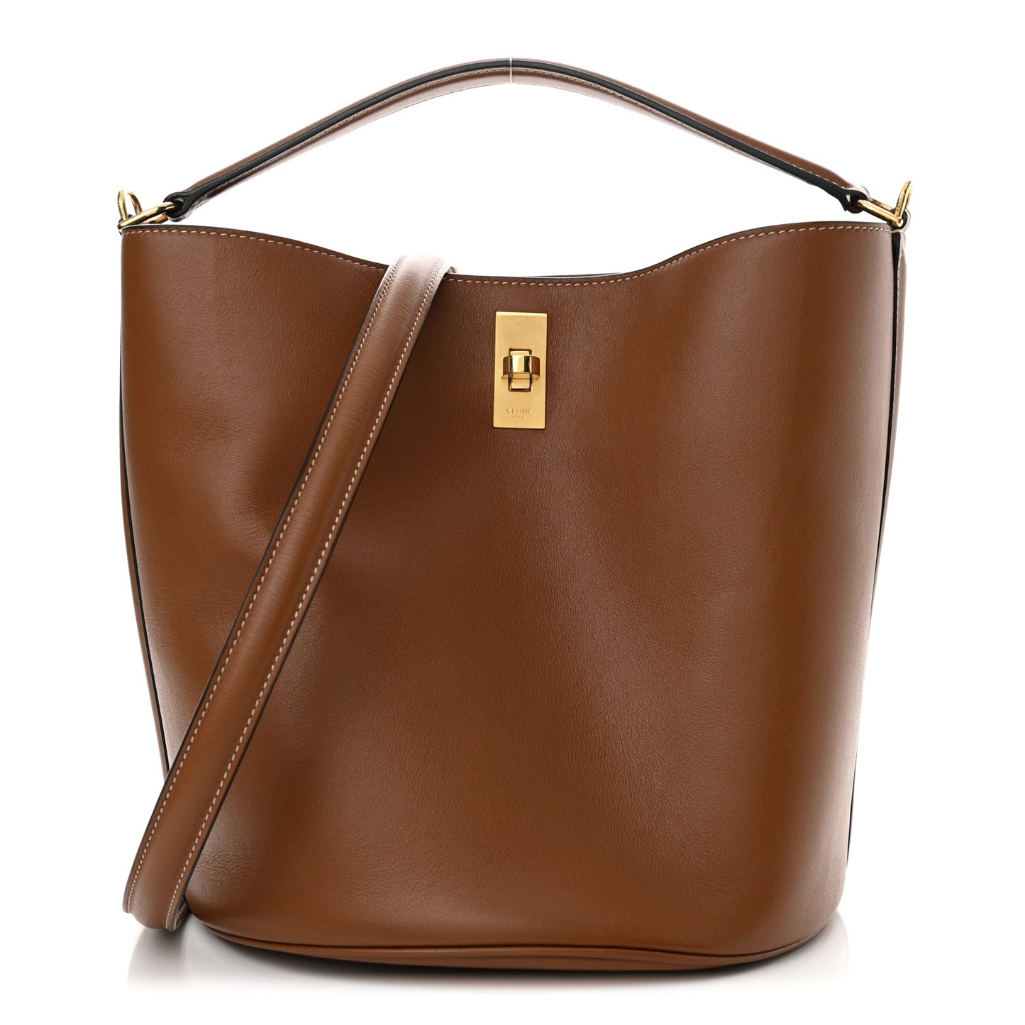 Smooth Calfskin Bucket 16 Bag Tan