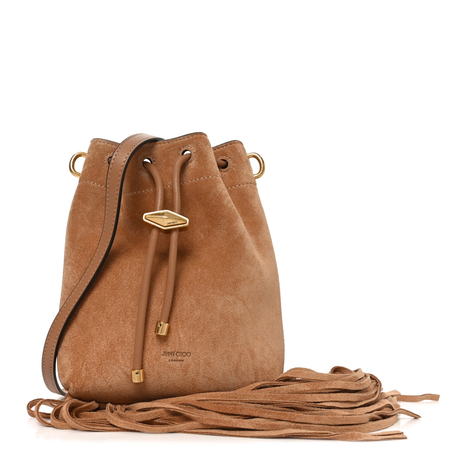 Jimmy Choo Suede Mini Fringe Tassel Bag Toffee 1868749 – FASHIONPHILE