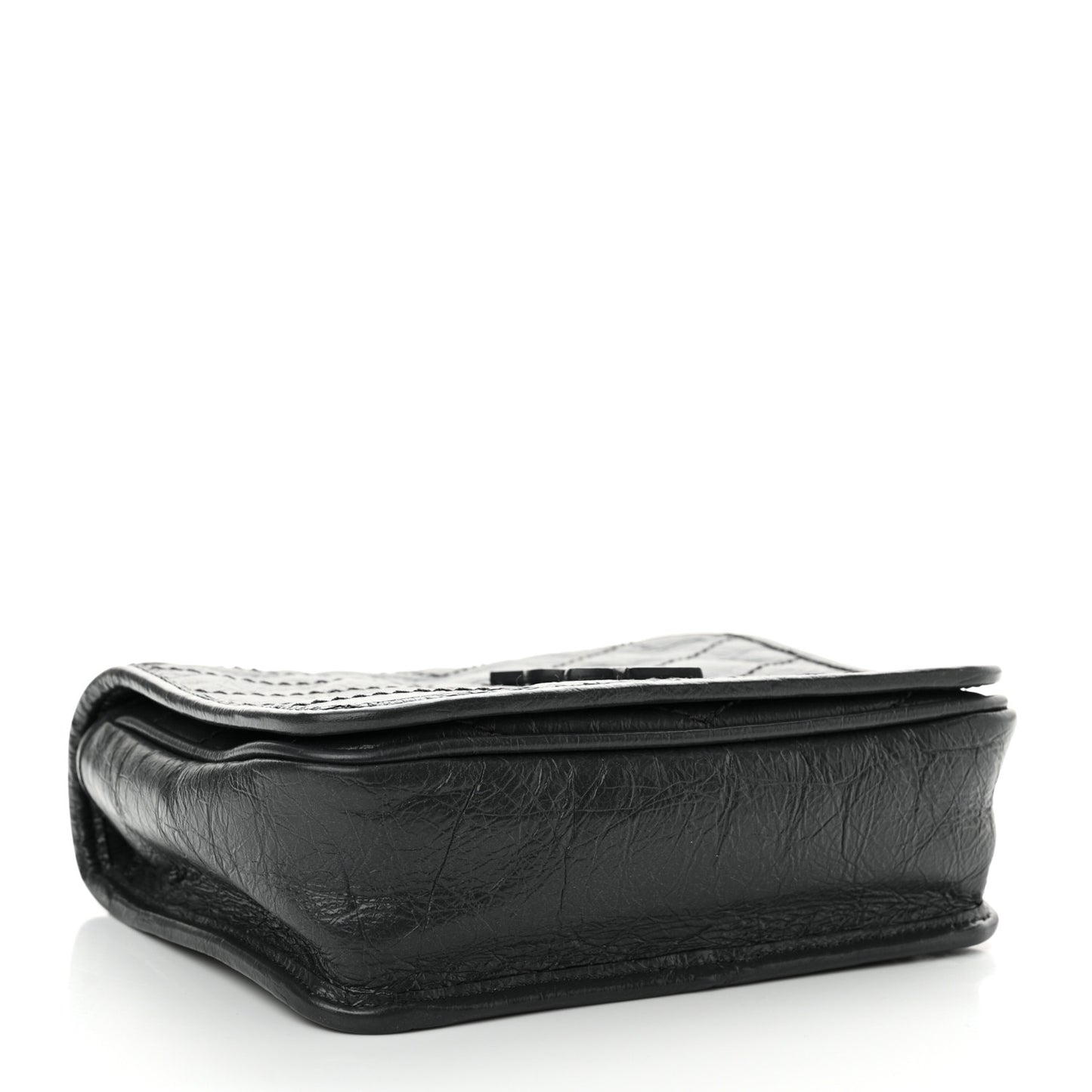 Crinkled Calfskin Matelasse Monogram Niki Chain Wallet Storm