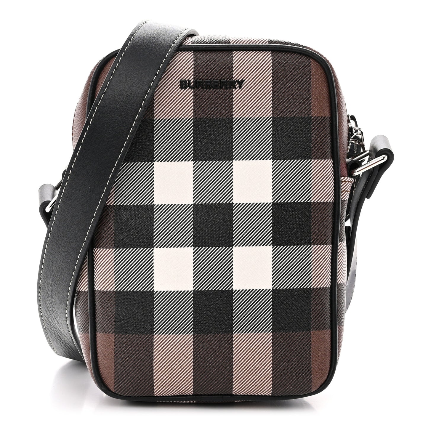 Canvas Check Vertical Paddy Bag Birch Brown