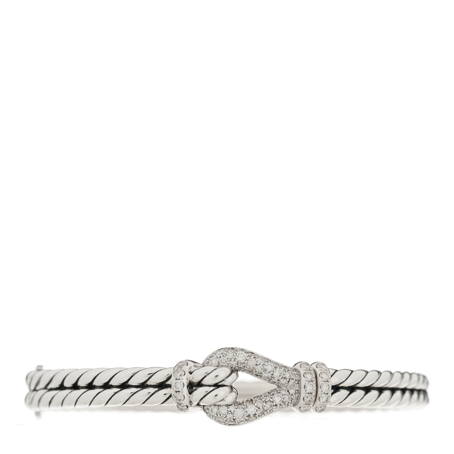 Sterling Silver Diamond 11mm Thoroughbred Loop Bracelet