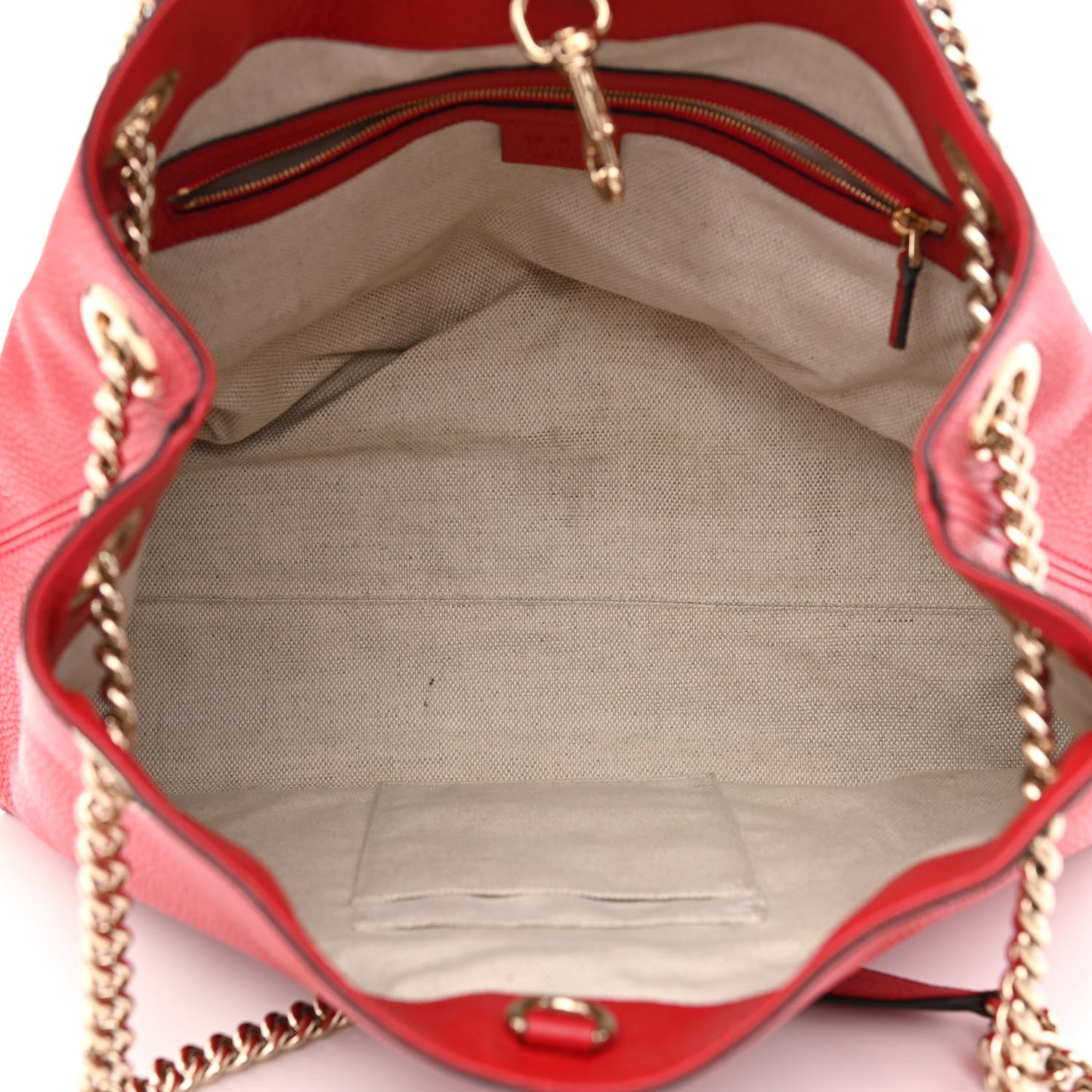 Cellarius Calfskin Medium Soho Chain Shoulder Bag Vibrant Red