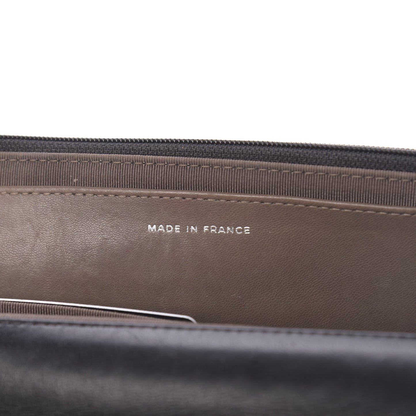 Lambskin Quilted Wallet On Chain WOC Black