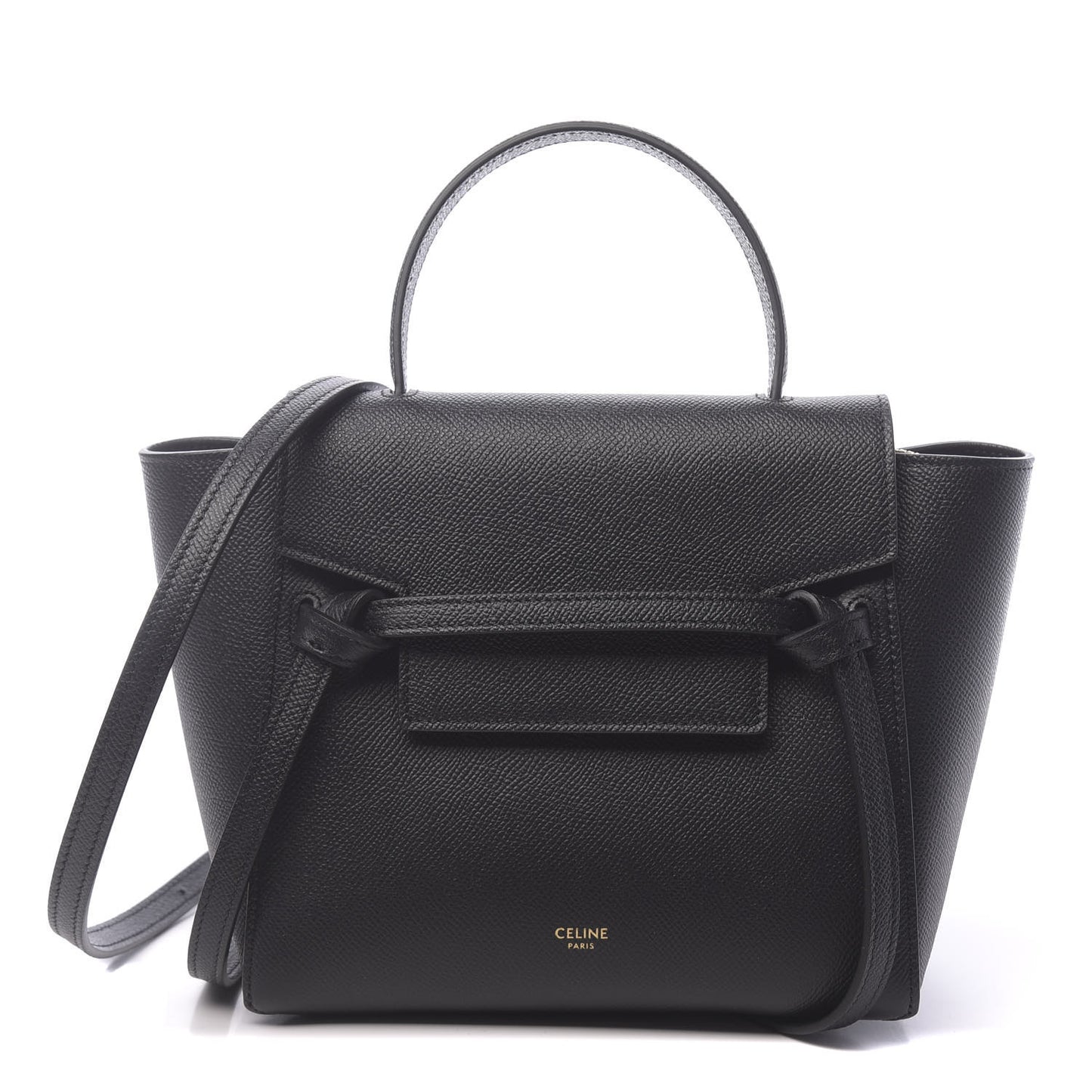 Grained Calfskin Nano Belt Bag Black