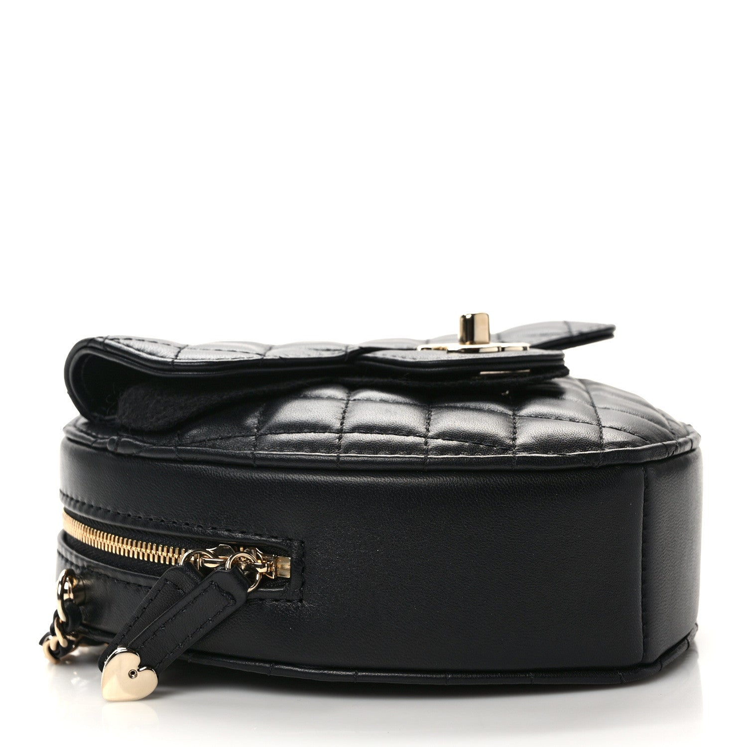 Chanel Lambskin Quilted CC In Love Heart Bag Black 4 of 11