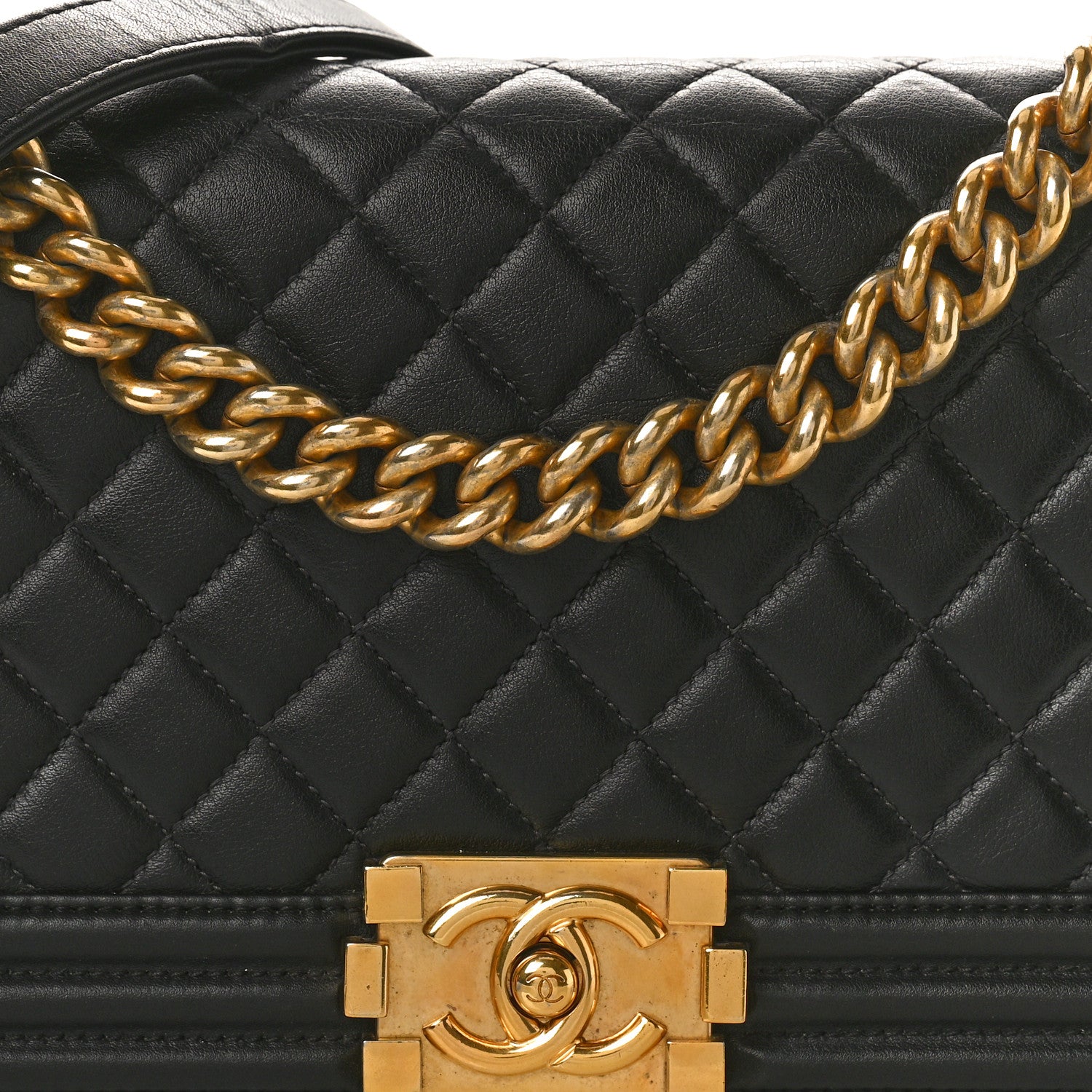 Chanel Calfskin Quilted Medium Boy Flap Black 10 of 12
