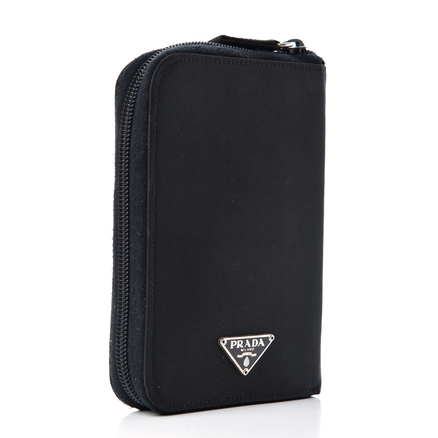 Tessuto Nylon Zip Around Agenda Holder Black