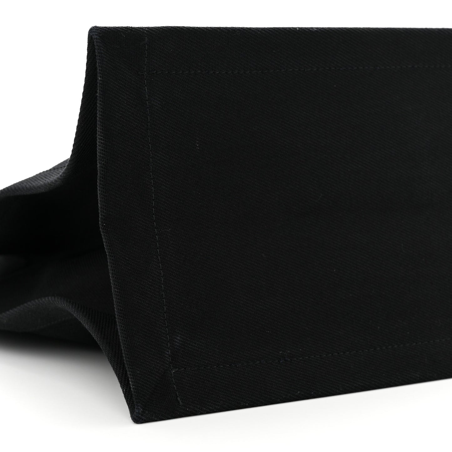 Linen Calfskin Rive Gauche Tote Black