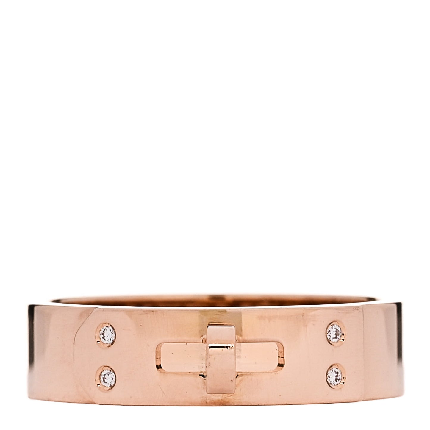 18K Rose Gold Diamond PM Kelly Ring 54 7