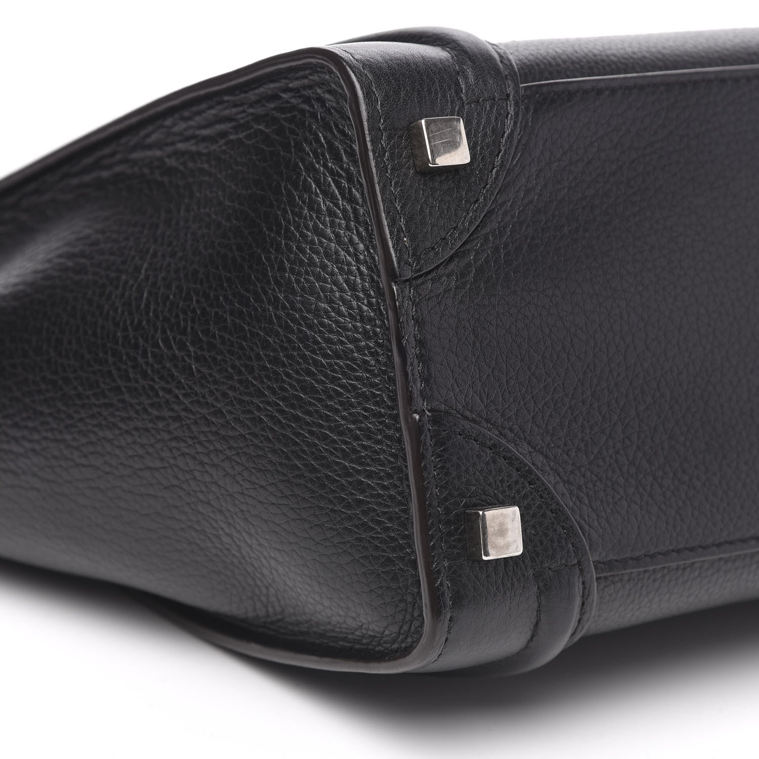 Celine Drummed Calfskin Micro Luggage Black 9 of 12