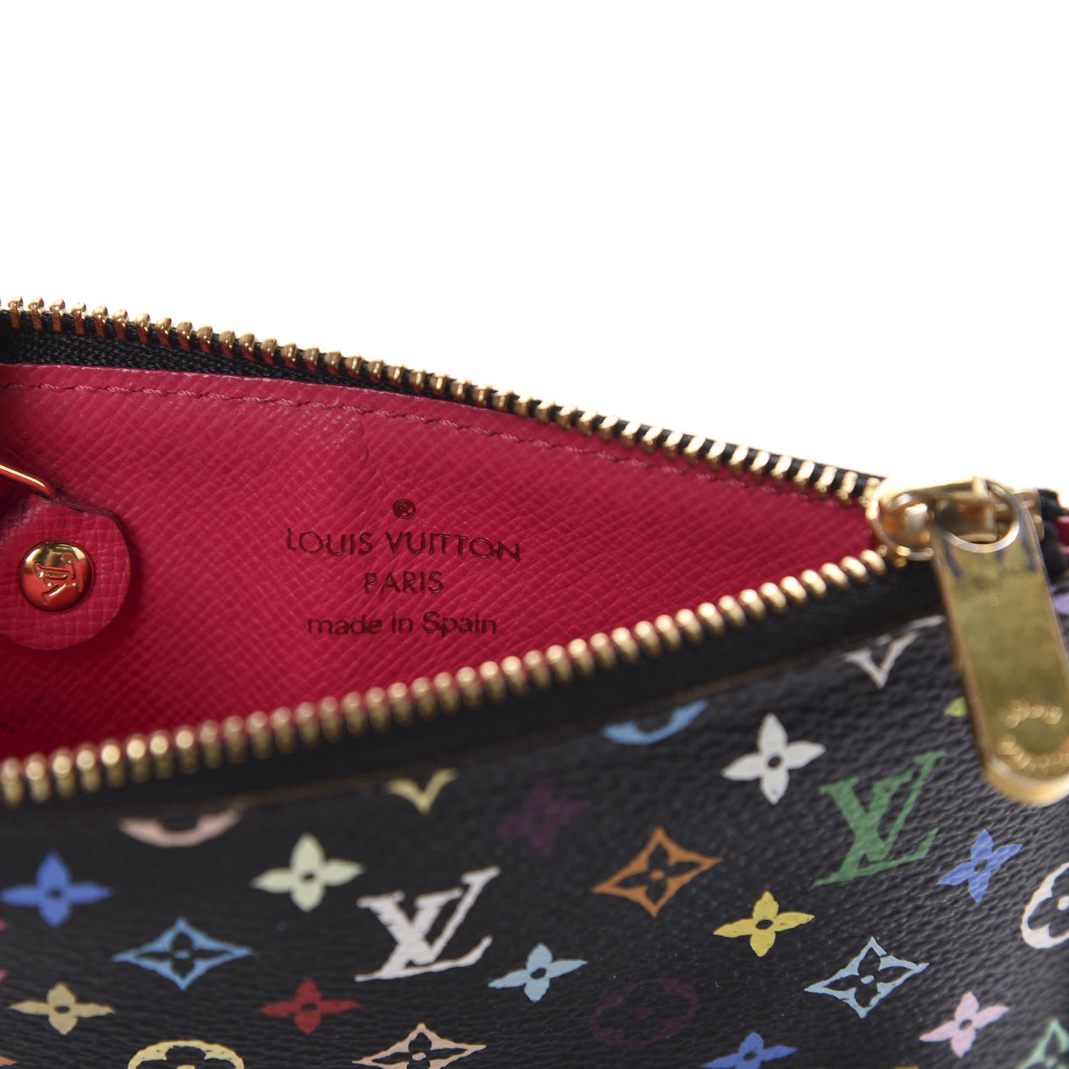 Louis Vuitton Monogram Multicolor Key Pouch Black Grenade 6 of 7