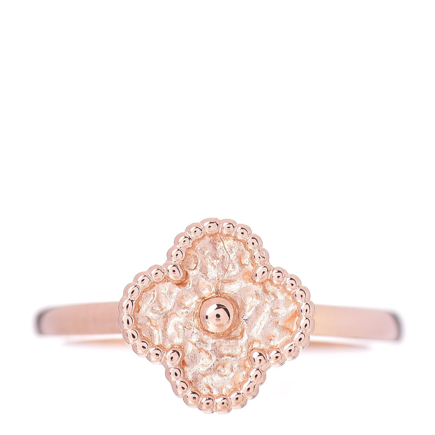 Van Cleef Arpels 18K Rose Gold Sweet Alhambra Ring 49