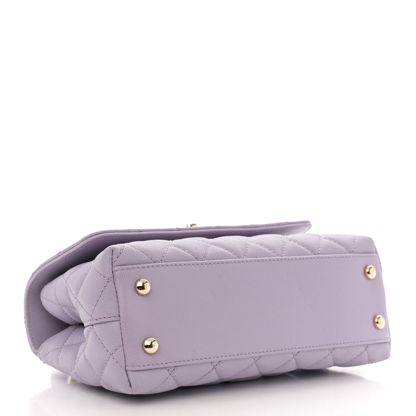 Caviar Quilted Mini Coco Handle Flap Light Purple