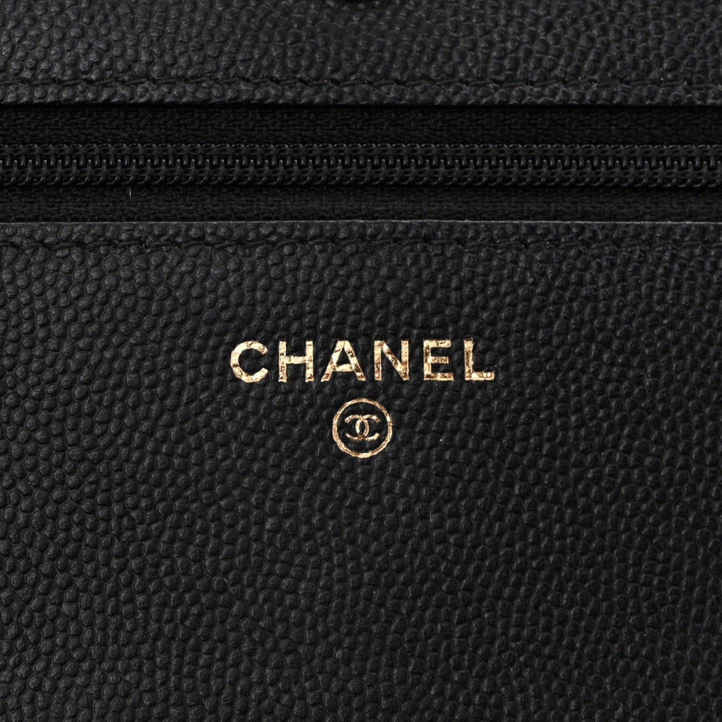 Caviar Quilted Vintage Mademoiselle Wallet On Chain WOC Black