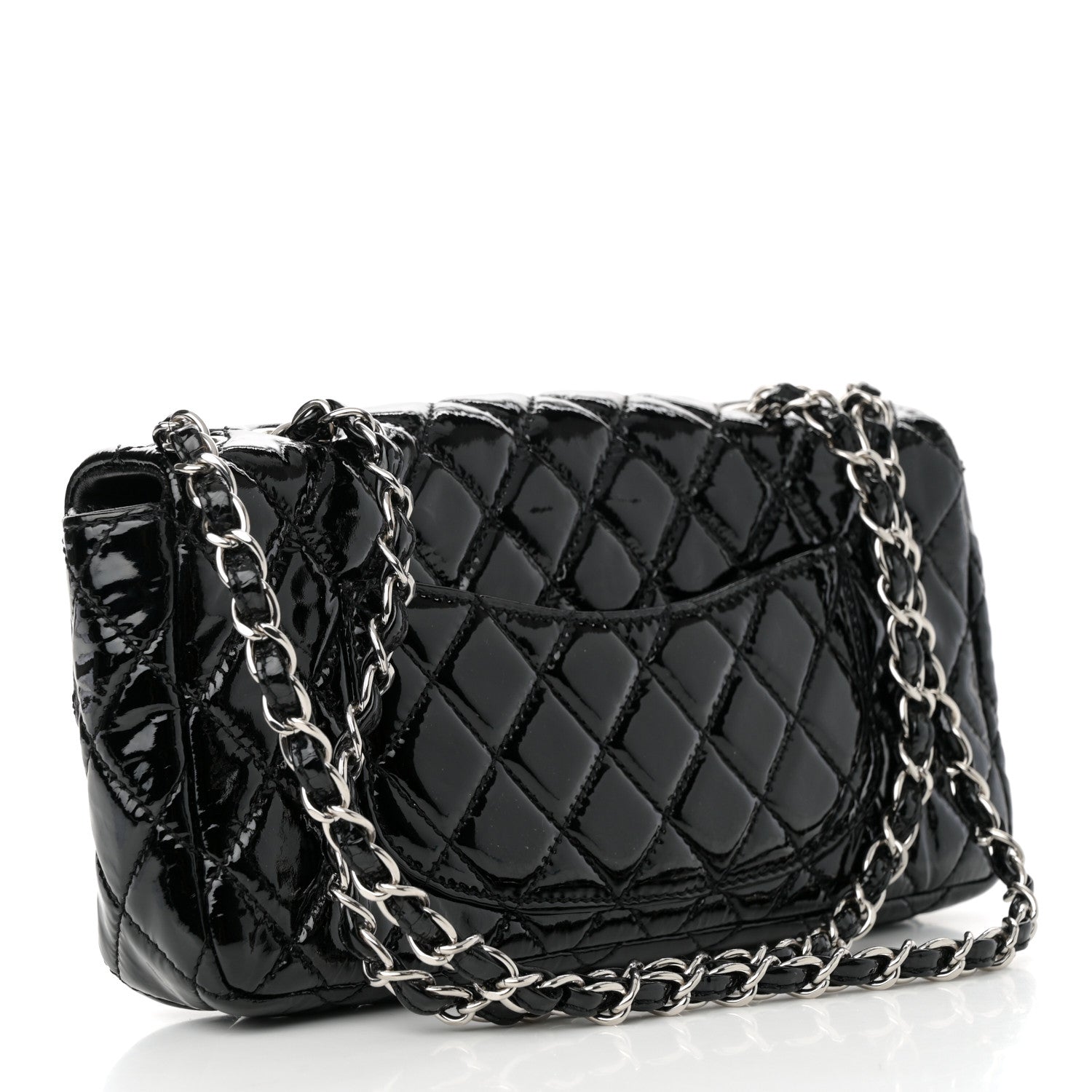 Chanel Patent Quilted Medium Single Flap Black 3 of 14