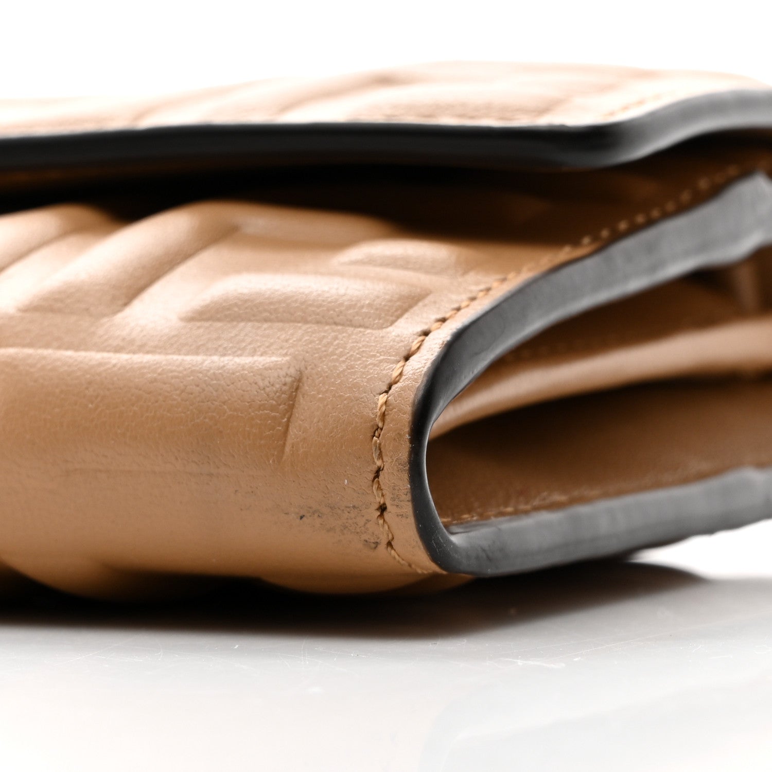 Fendi Nappa Matisse FF Embossed Continental Wallet On Chain Miele Scuro 11 of 11