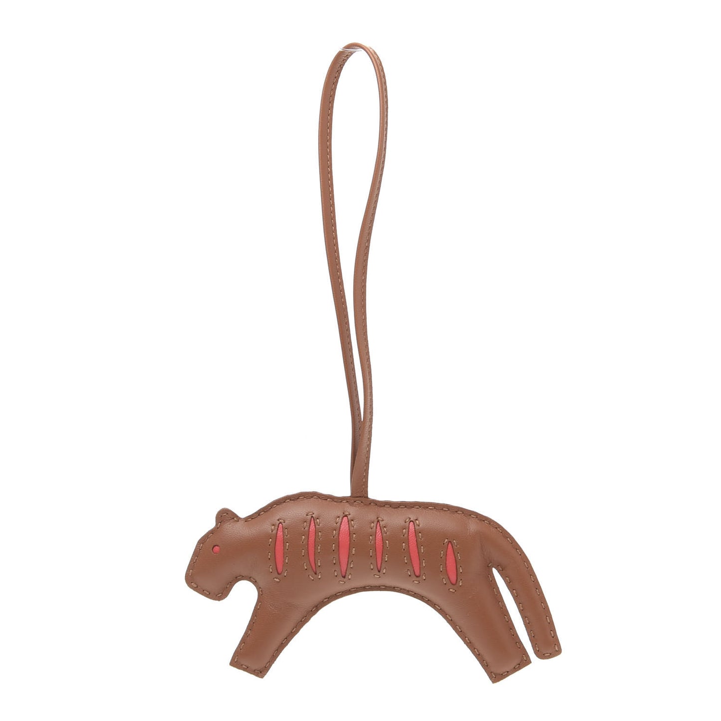 Milo Lambskin Rooroo Bag Charm Gold Rose Texas