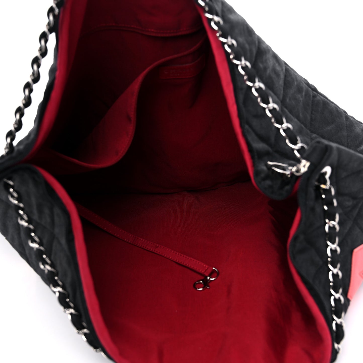 Jersey Quilted LA Cabas Bag Black Red
