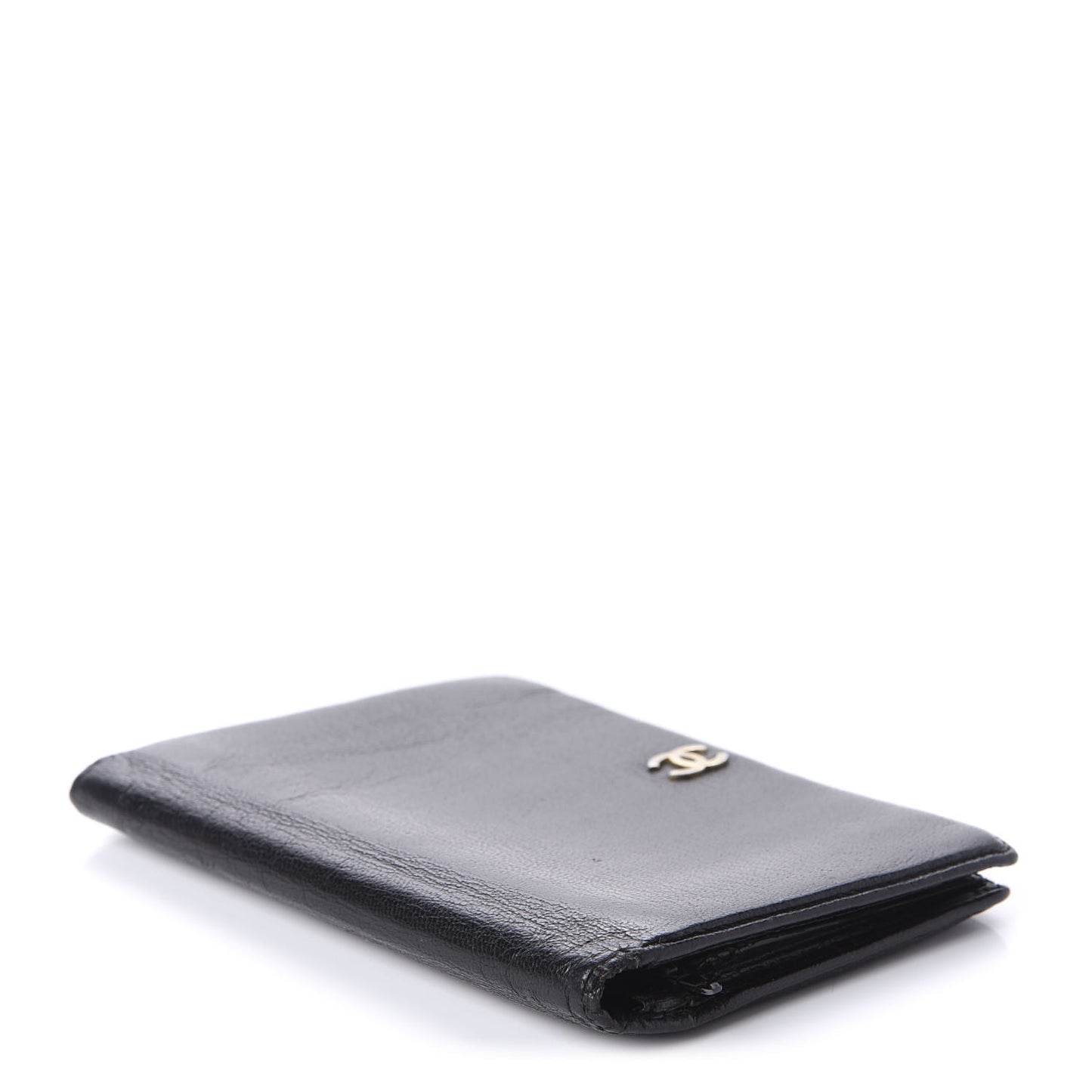 Goatskin CC Bi-Fold Wallet Black