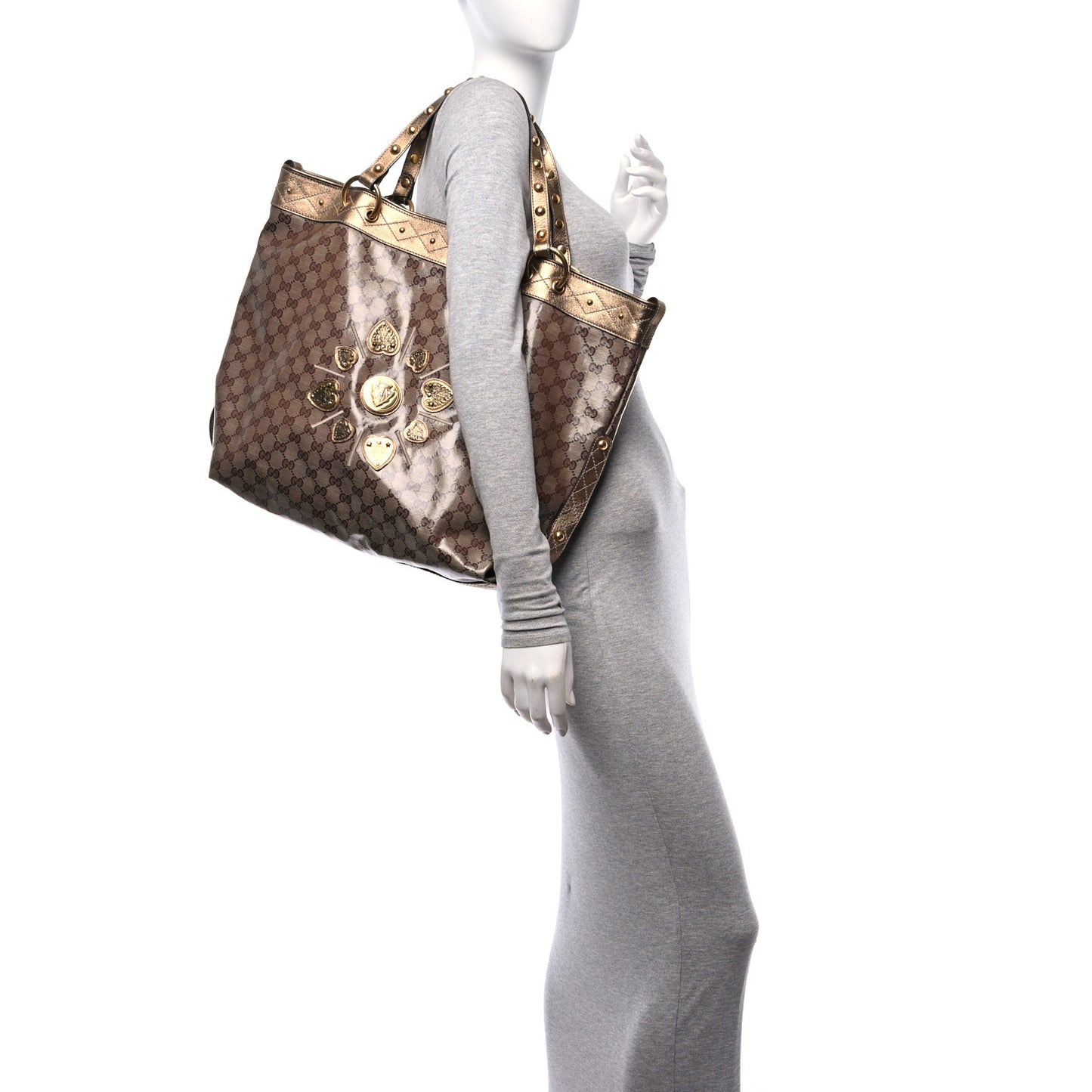 Crystal Monogram Studded Medium Irina Tote