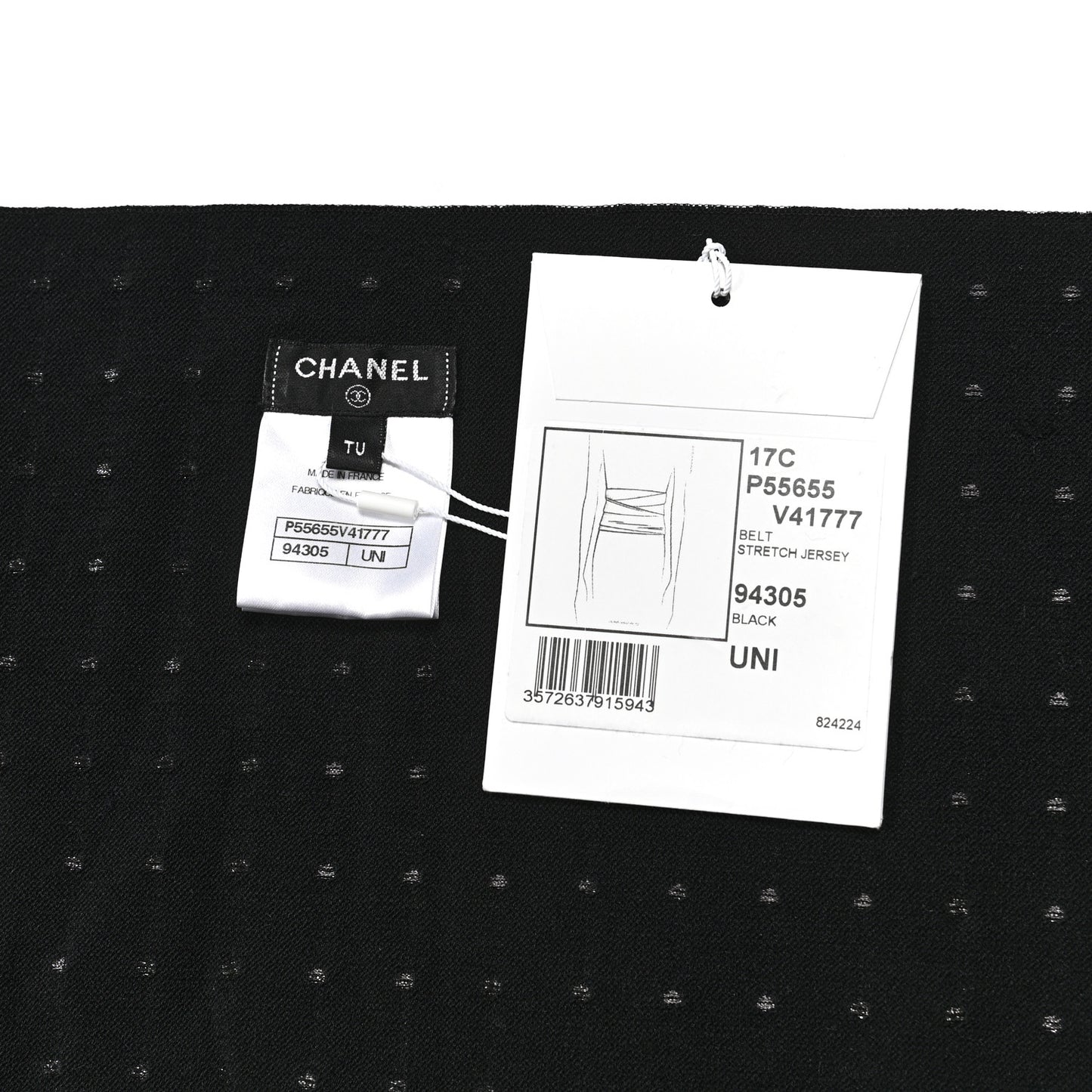 Stretch Jersey Belt Black
