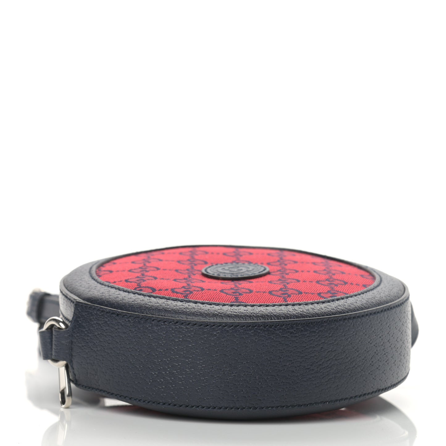 Monogram Multicolor Textured Calfskin Retro Interlocking G Round Shoulder Bag Red Blue