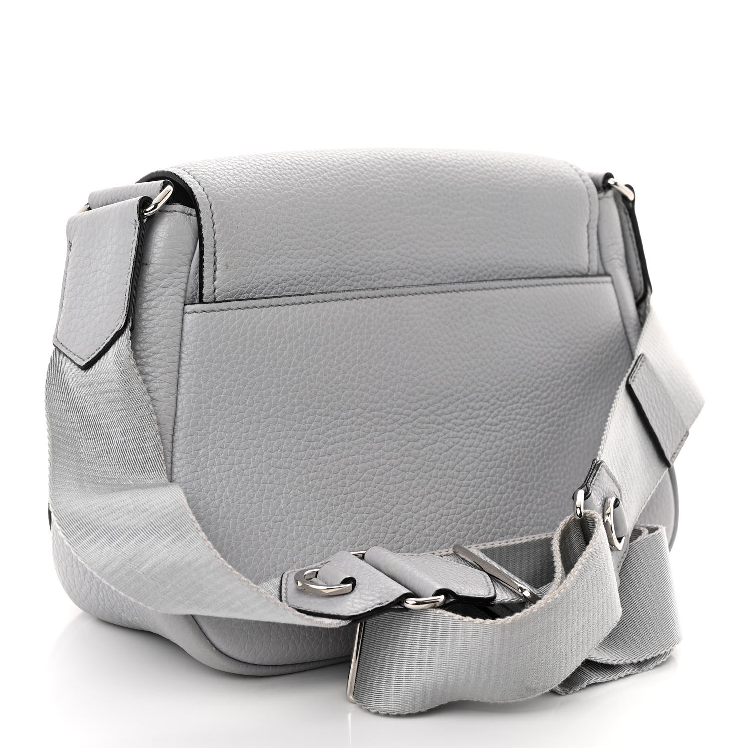 Prada Vitello Daino Soft Shoulder Flap Bag Ardesia 3 of 10