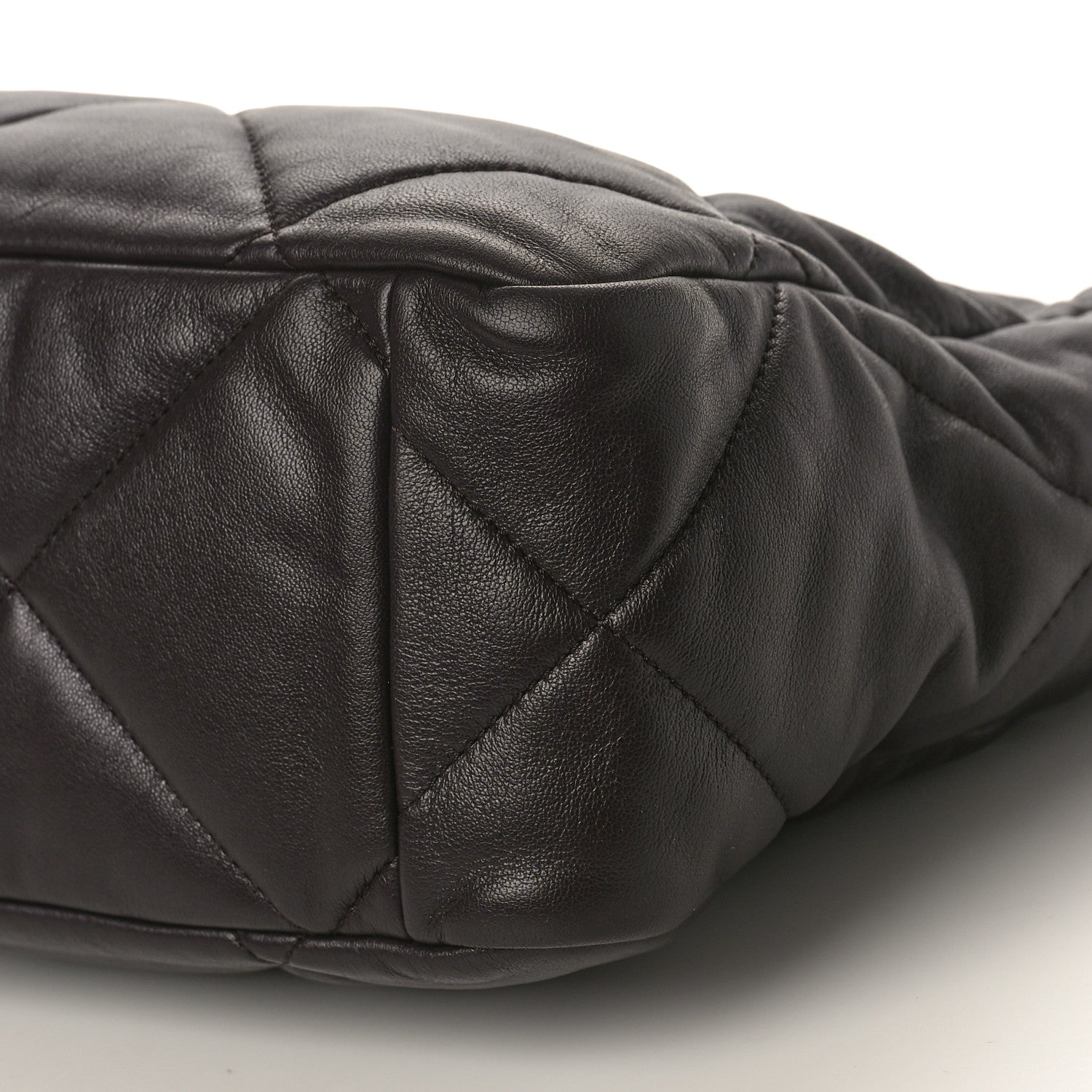 Chanel Lambskin Quilted Chanel 19 East West Shopping Bag Burgundy 9 of 9