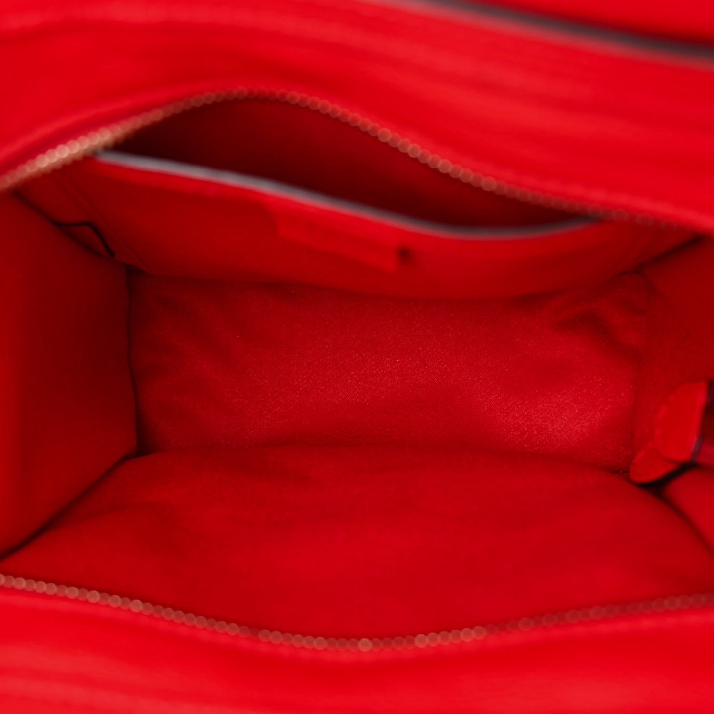Drummed Calfskin Nano Luggage Red