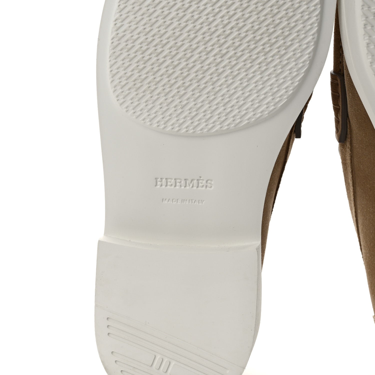 Hermes Suede Goatskin Mens Guillaume Loafers 41 Beige Argile 6 of 9