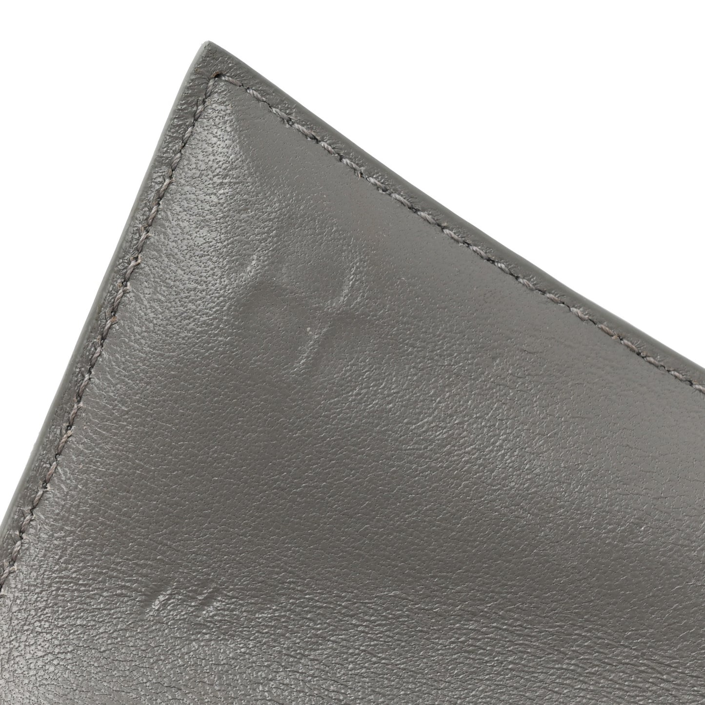 Shiny Calfskin Crocodile Embossed Hourglass Chain Bag Steel Grey