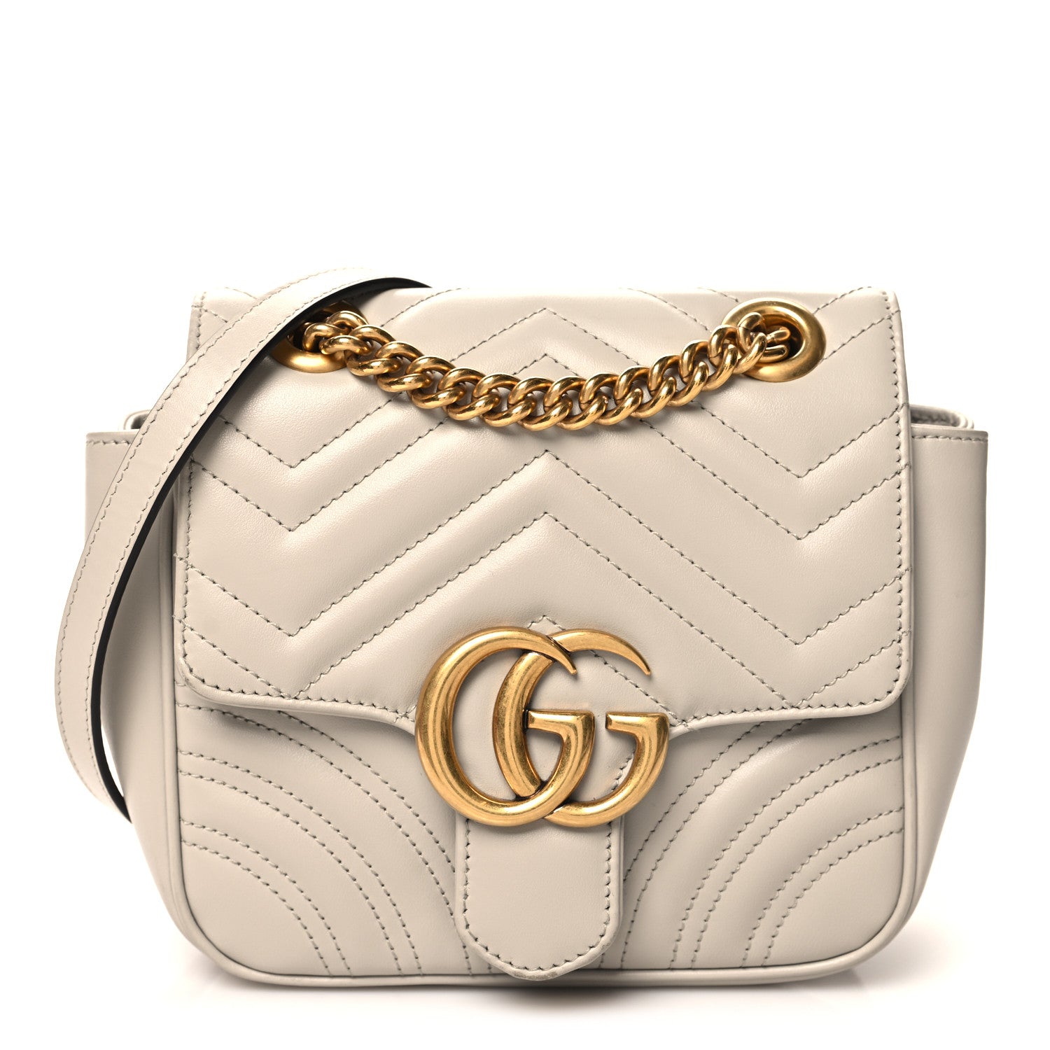 Gucci calfskin matelasse mini GG mormont Gucci Calfskin Matelasse Mini GG Marmont Shoulder Bag Black  main image 4